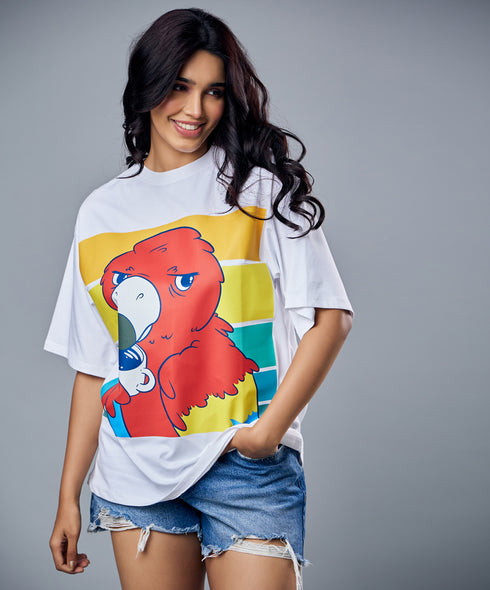 Coffee Drinking Rico Oversized Tshirt